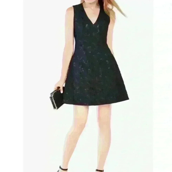 NWT BCBGMaxazria Hanneli Leopard-Jacquered Dress - Picture 1 of 12